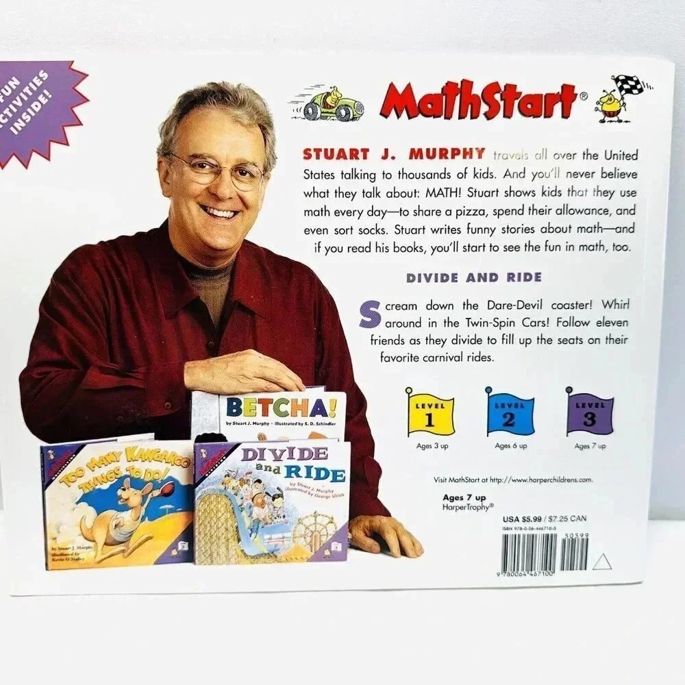 DIVIDE AND RIDE Book MathStart Dividing Level 3 by Stuart J. Murphy - Picture 2 of 2